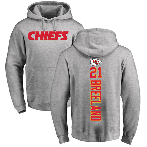 Men Kansas City Chiefs #21 Breeland Bashaud Ash Backer Pullover Hoodie->kansas city chiefs->NFL Jersey